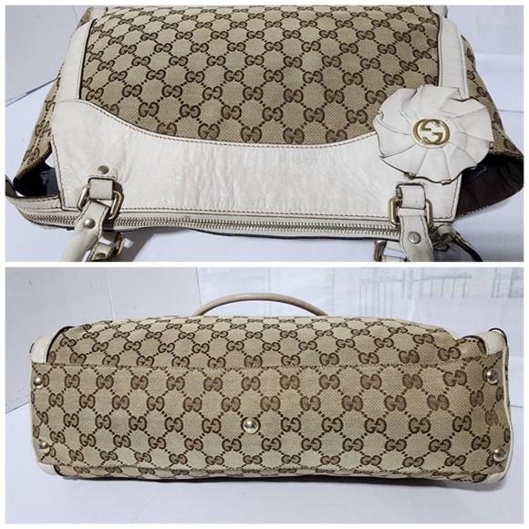 Authentic Gucci Monogram GG Canvas Trophy Tote - Picture 5 of 14